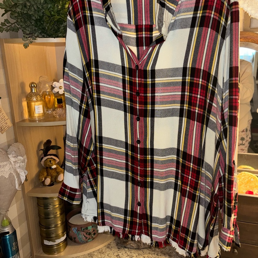 John Mark Multicolor Plaid Button-Down Shirt - image 1